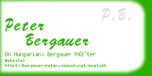 peter bergauer business card